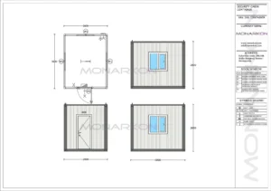 Tlocrt modularne sigurnosne kabine ARK 206 – raspored i dimenzije prostora